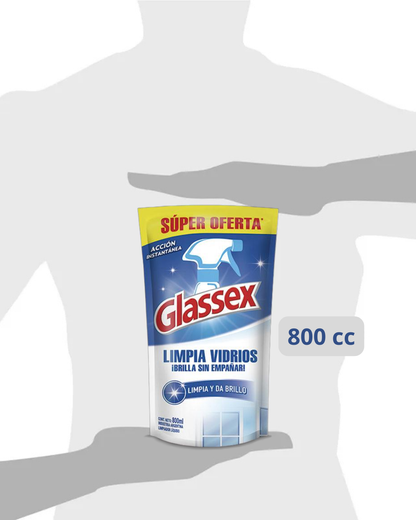 Glassex Limpia vidrios recarga 5 x 800 cc