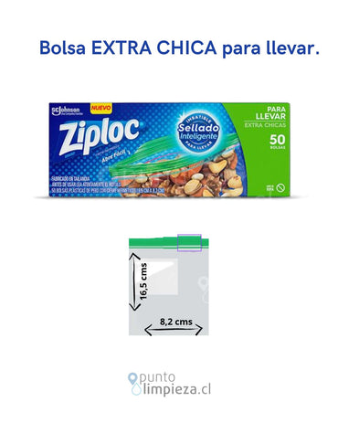Ziploc Bolsa Hermetica Snack Extra Chica 50 unid