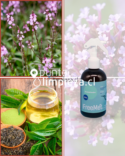 Freemet Recarga Aromatizador de ambiente y telas Té Verde y Verbena 1 L