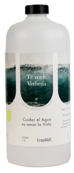 Freemet Recarga Aromatizador de ambiente y telas Té Verde y Verbena 1 L