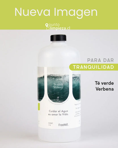 Freemet Recarga Aromatizador de ambiente y telas Té Verde y Verbena 1 L