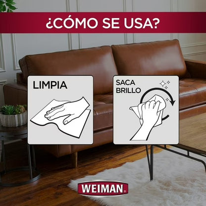 Weiman Limpiador y Acondicionador de cuero gatillo 2 x 355 cc