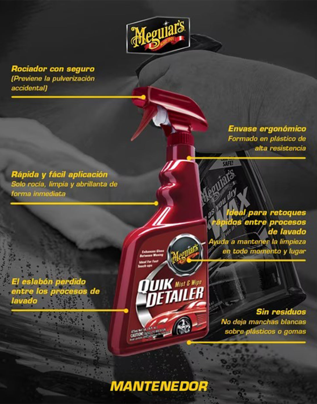 Meguiar's Quik Detailer Mist & Wipe 473 cc
