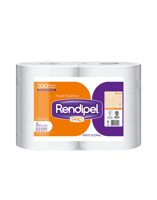 Rendipel Papel Higiénico Industrial Pro 300m 6 rollos - 52309