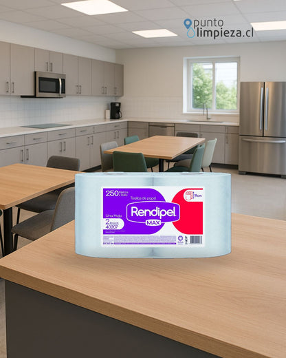 Rendipel Toalla de Papel Industrial Max 250m 2 rollos