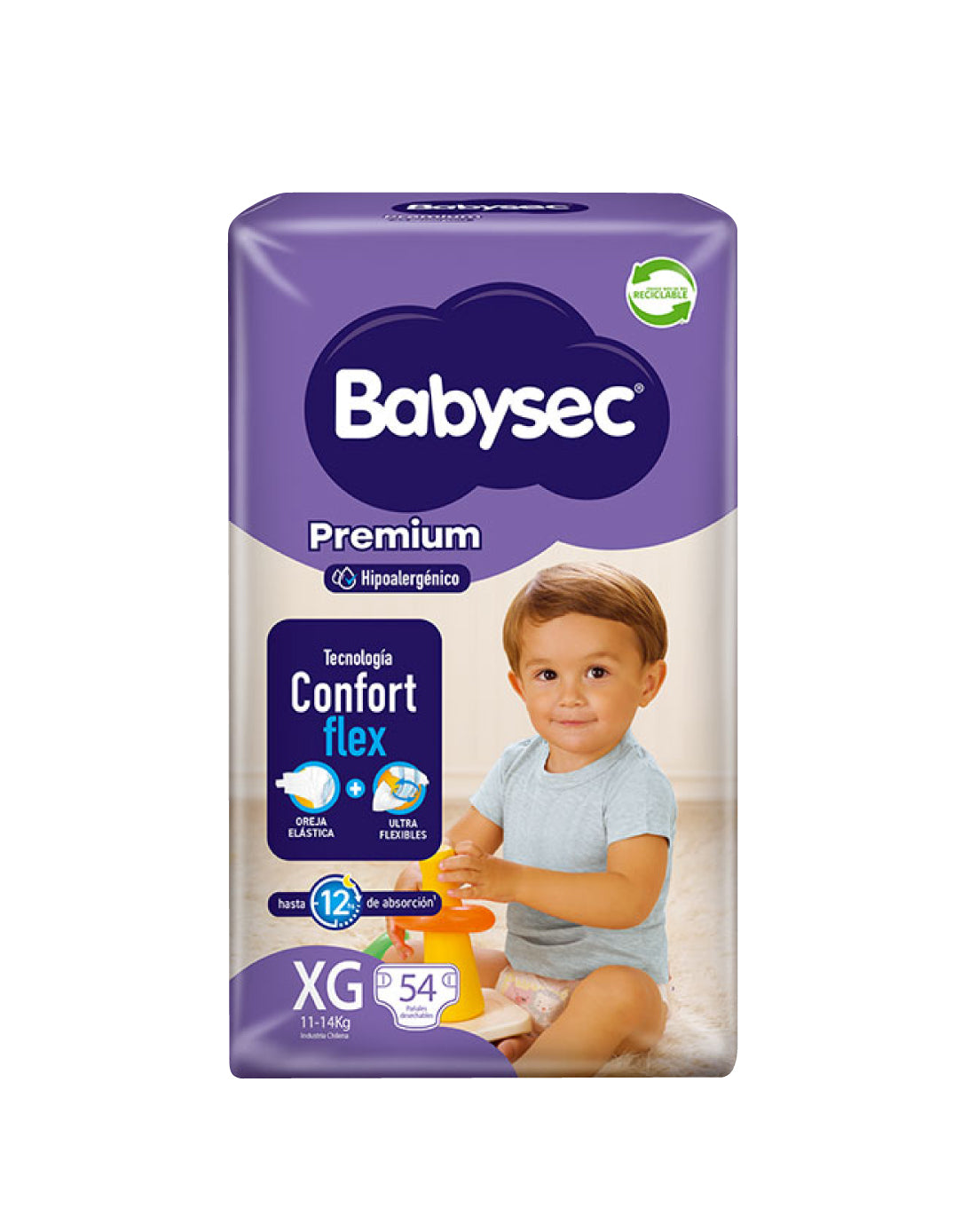 Babysec Pañales Bebé Premium XG 54 unid