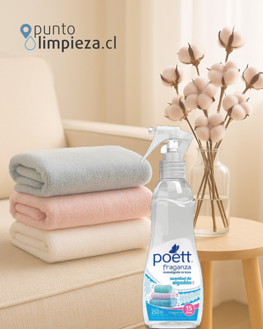 Poett Aromatizante de Telas Fraganza Suavidad de Algodón 250 cc
