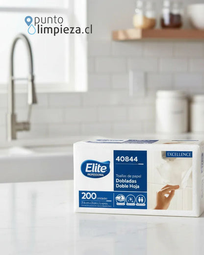 Elite Toalla De Papel Interfoliada Doble Hoja 21,6 x 21 cm 200 unid - 40844