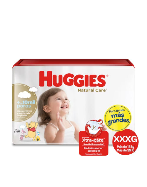 Huggies Pañales Bebé Natural Care XXXG 48 unid