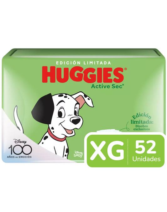 Huggies Pañales Bebé Active Sec XG 52 unid