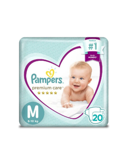 Pampers Pañales Bebé Premium Care M 20 unid