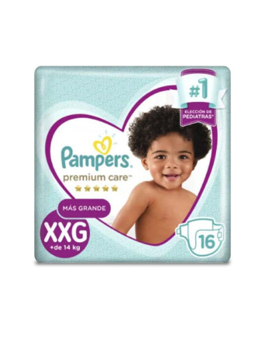 Pampers Pañales Bebé Premium Care XXG 16 unid