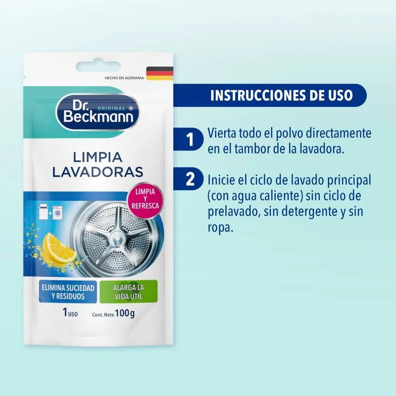 Dr. Beckmann Limpia Lavadoras en polvo 100 gr