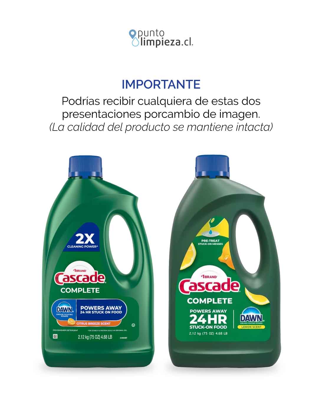 Cascade Detergente Lavavajilla Complete Gel 6 x 2,12 kg