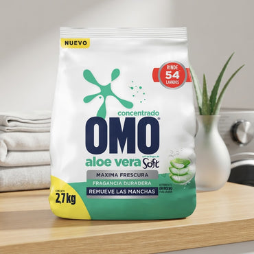 Omo Detergente Concentrado en polvo Aloe vera 2,7 kg