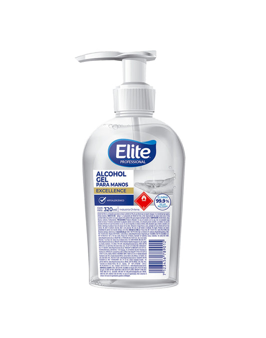 Elite Alcohol Gel Botella 320 cc