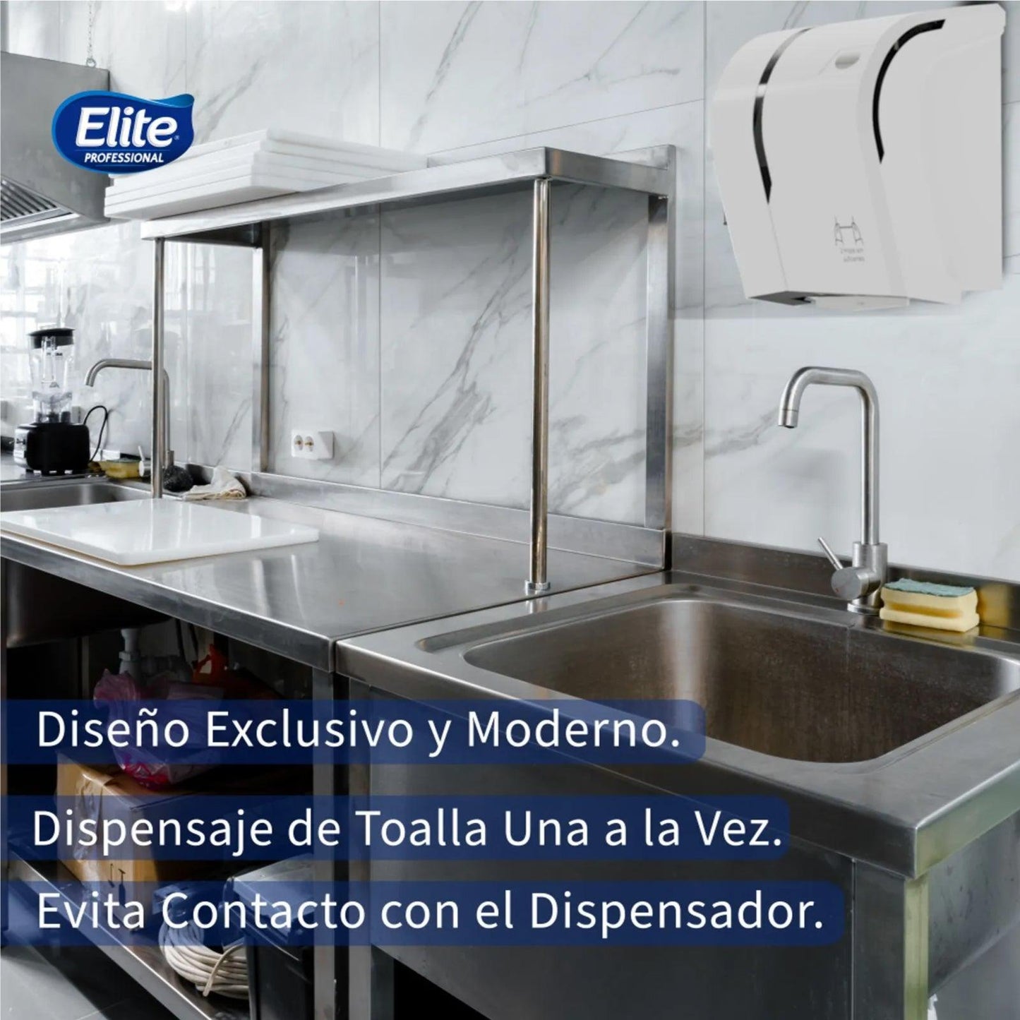 Elite Dispensador Toalla Autocorte Evolution Blanco 1 unid - Puntolimpieza