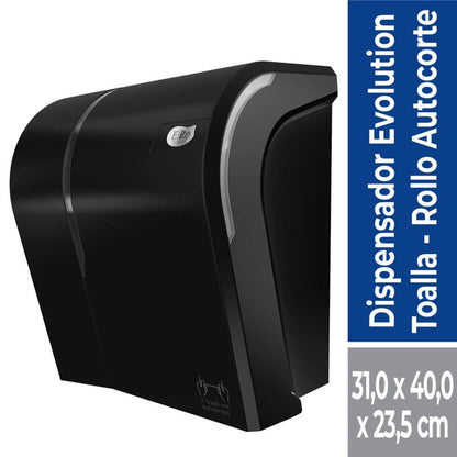 Elite Dispensador Toalla Autocorte Evolution Negro 1 unid - Puntolimpieza