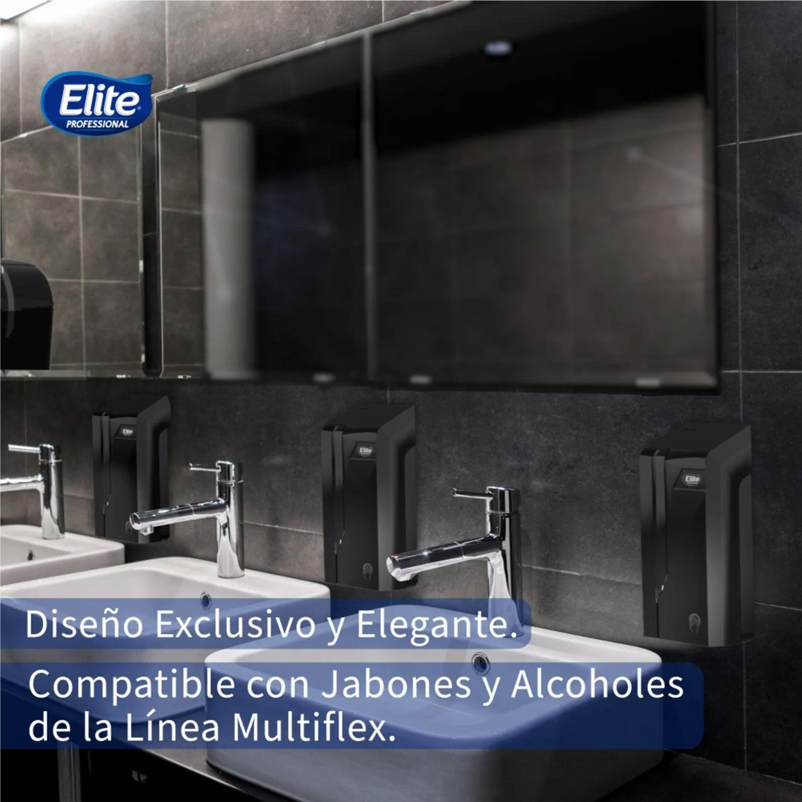 Elite Dispensador De Jabón Multiflex Evolution Negro 1 unid - Puntolimpieza