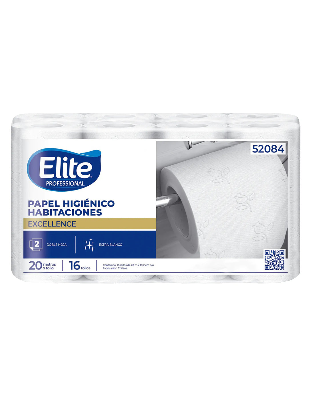 Elite Papel Higiénico Habitaciones Doble Hoja 20 metros 16 rollos