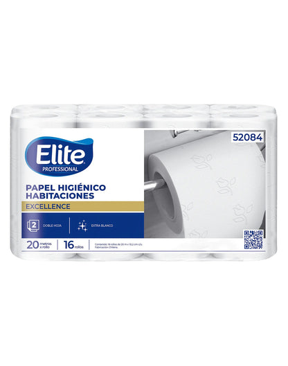 Elite Papel Higiénico Habitaciones Doble Hoja 20 metros 16 rollos