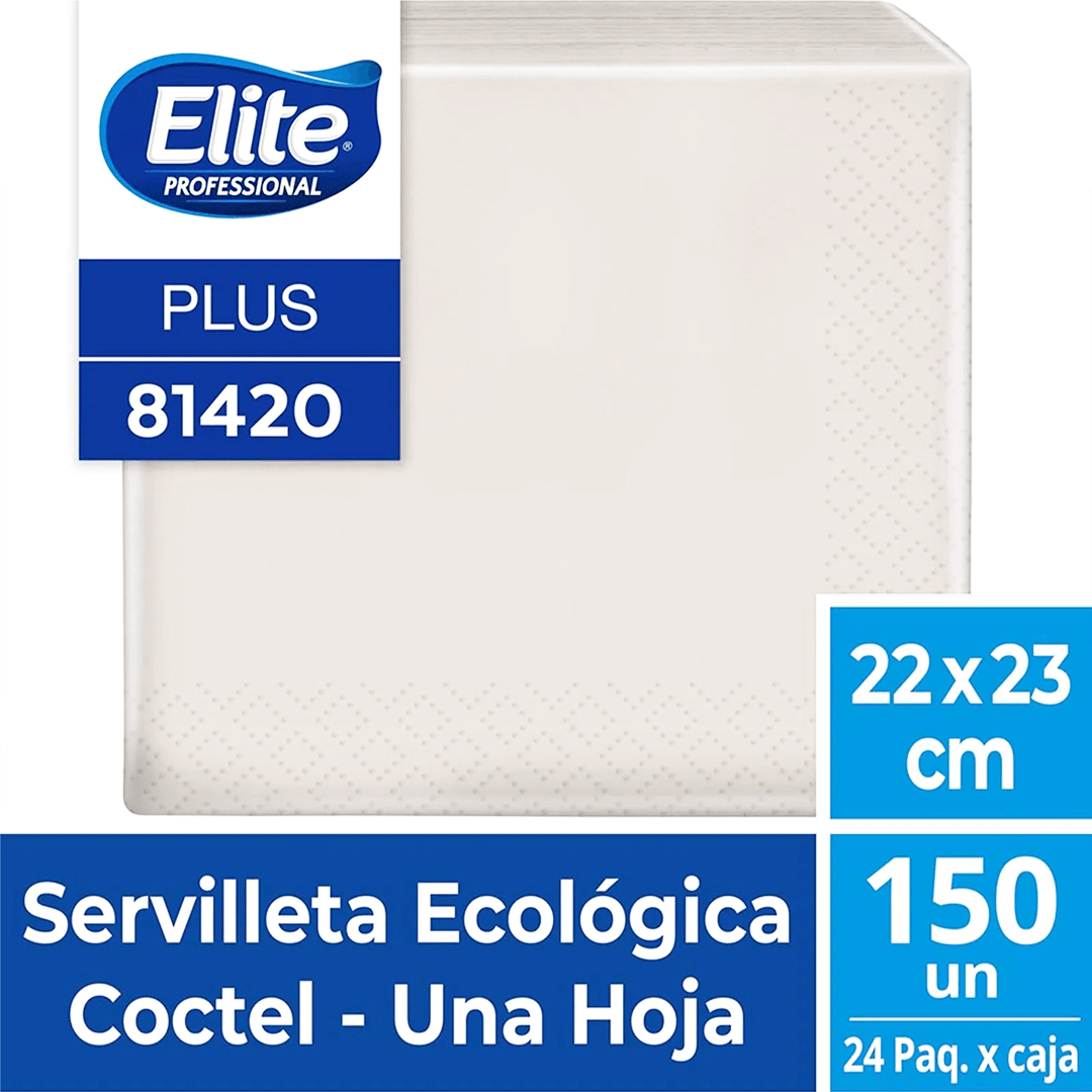 Elite Servilleta Cóctel Ecológica Una Hoja 150 unid - Puntolimpieza