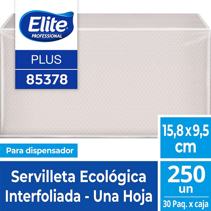 Elite Servilleta Interfoliada Ecológica Una Hoja 250 unid