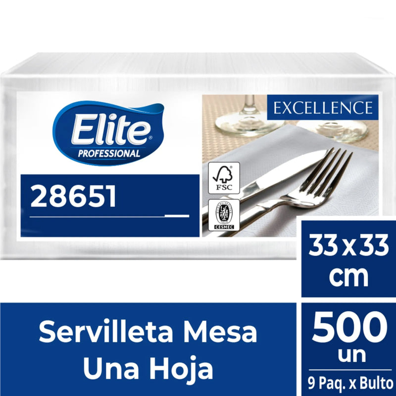 Elite Servilleta Mesa Una Hoja 500 unid