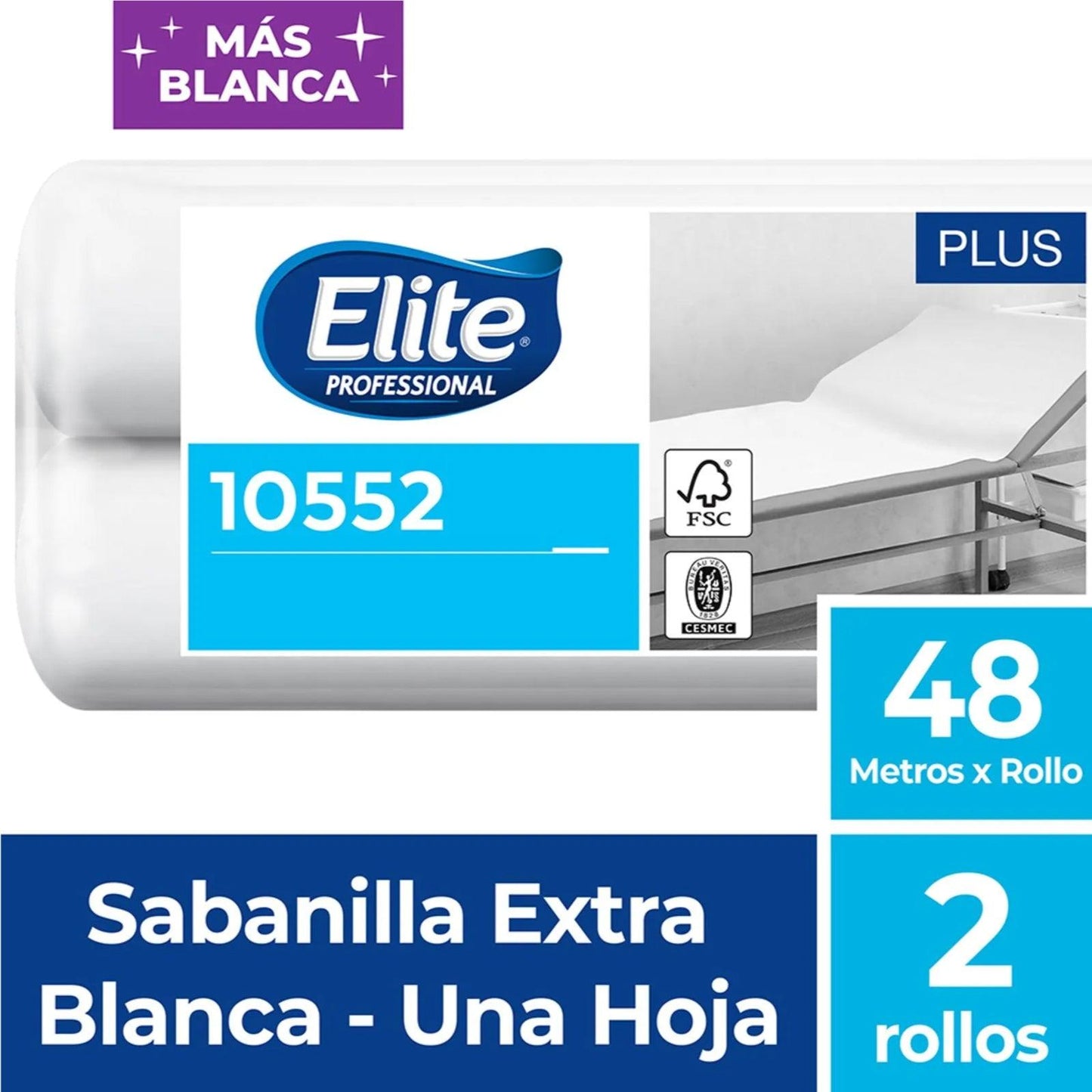 Elite Sabanilla Plus Una Hoja 48 metros 2 unid - Puntolimpieza