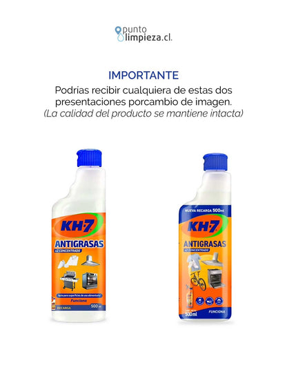 KH-7 Antigrasa Recarga Botella 500 cc