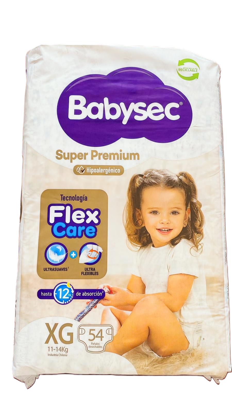 Babysec Pañales Bebé Super Premium XG 54 unid