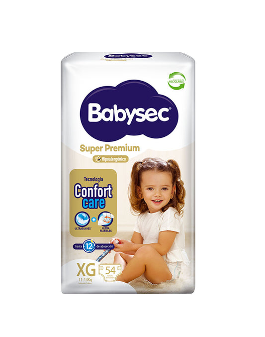 Babysec Pañales Bebé Super Premium XG 54 unid