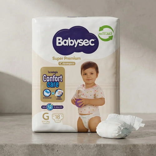 Babysec Pañales Bebé Super Premium G 18 unid