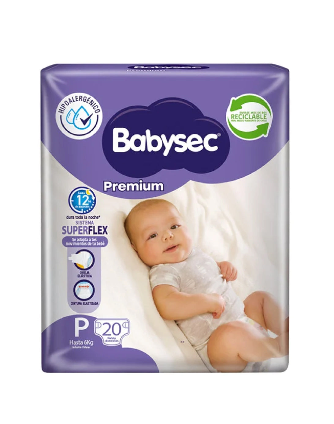 Babysec Pañales Bebé Premium P 20 unid