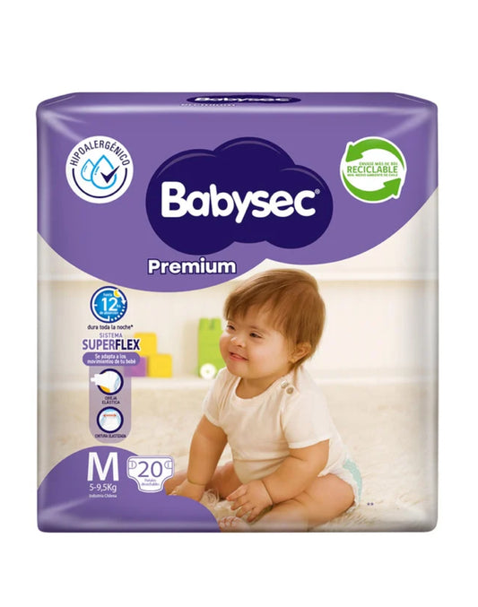 Babysec Pañales Bebé Premium M 20 unid