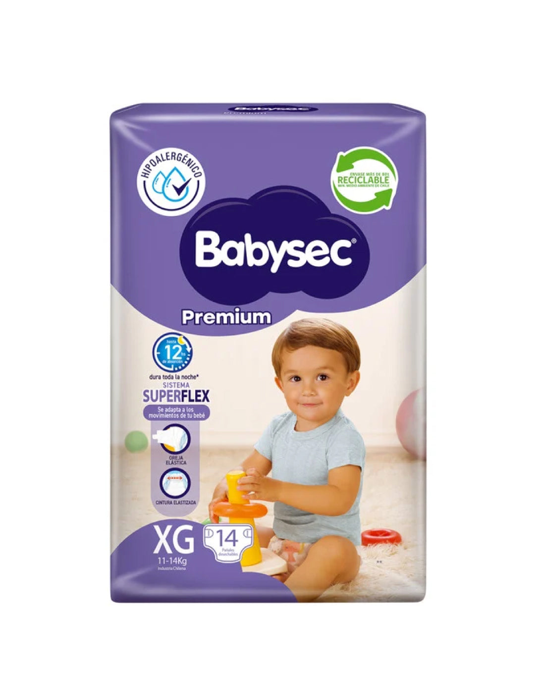 Babysec Pañales Bebé Premium XG 14 unid