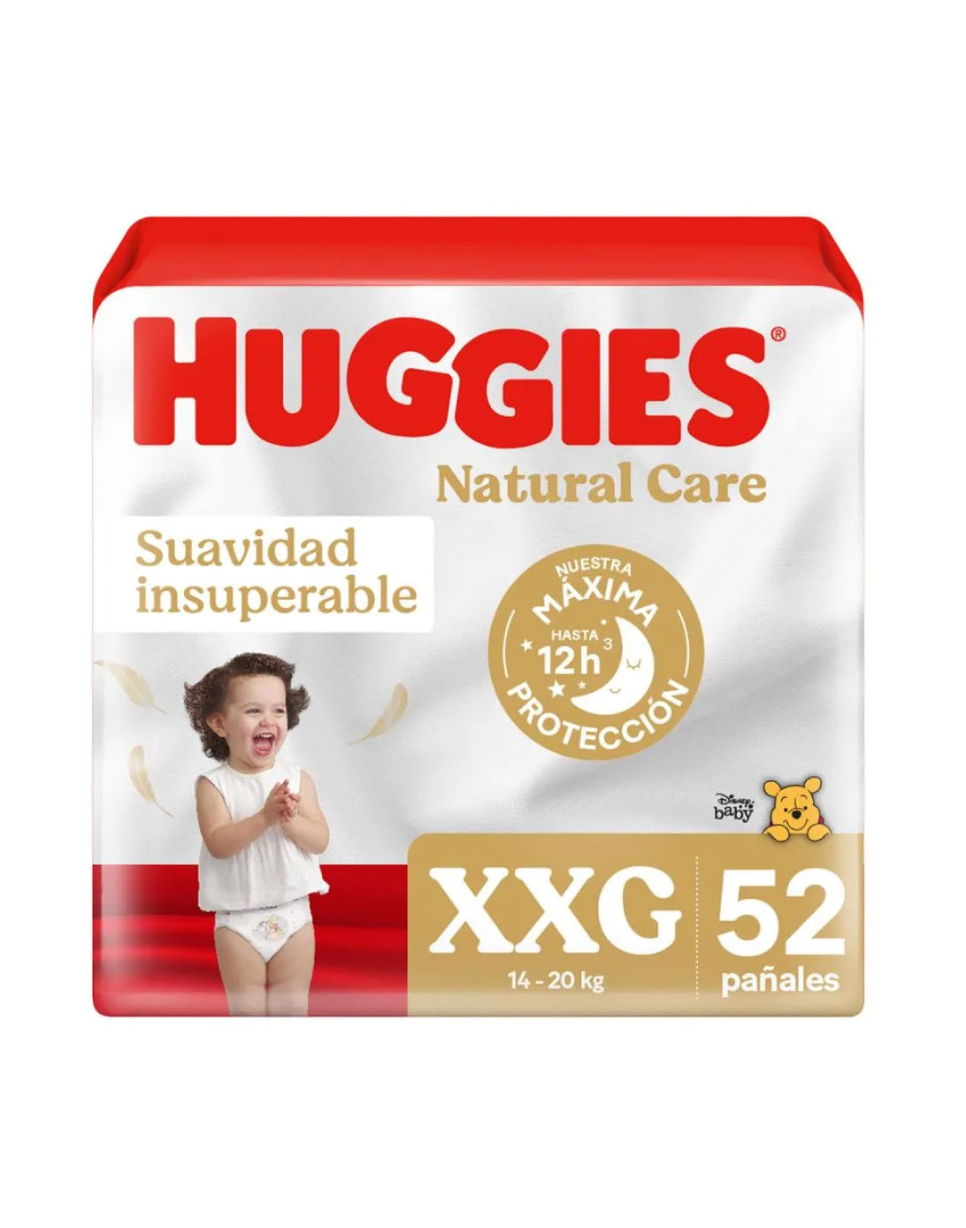 Huggies Pañales Bebé Natural Care XXG 52 unid