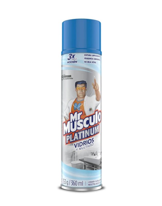 Mr Musculo Limpia vidrios espuma Platinum 360 ml