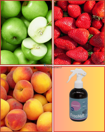 Freemet Aromatizador de ambiente y telas Durazno, manzana y frutillas 250ml 3 x 250 ml