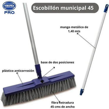 Virutex Pro Escobillón Municipal 45 cms 1 unid