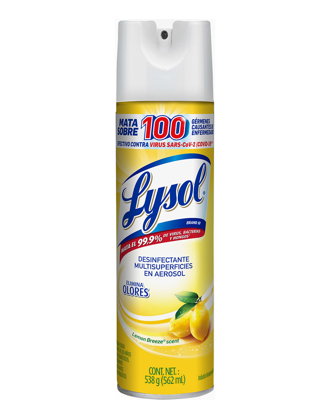 Lysol Desinfectante de ambiente y superficie Lemon 538 gr