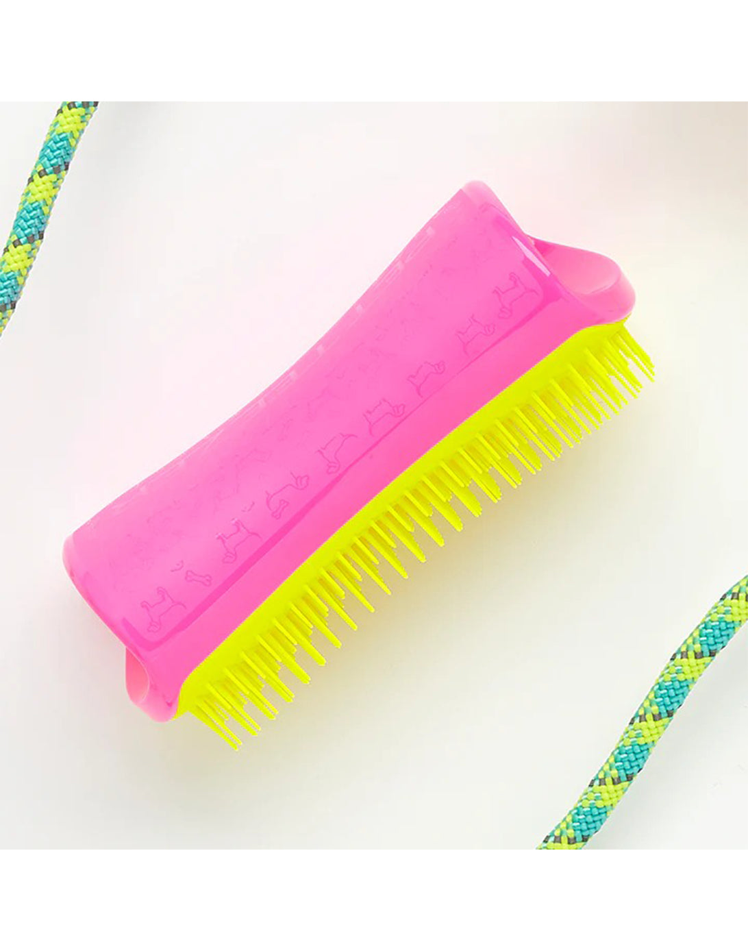 Pet Teezer Cepillo Desenredante para Mascotas Grandes Rosado y Amarillo 1 unid