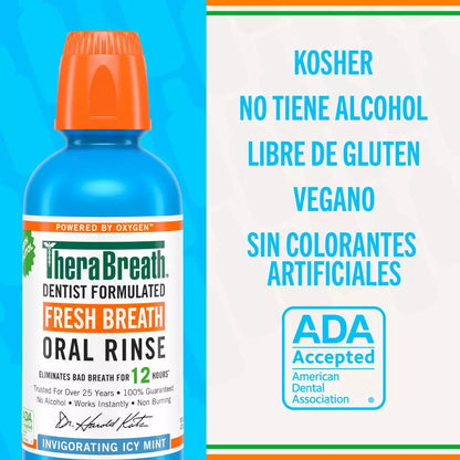 Therabreath Enjuague Bucal Menta fria 473 ml