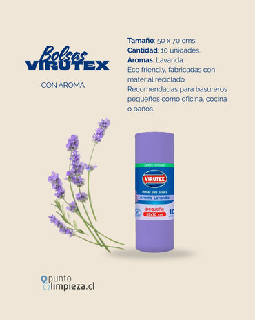 Virutex Bolsa de Basura Aroma Lavanda 50 x 70 cm 6 x 10 unid