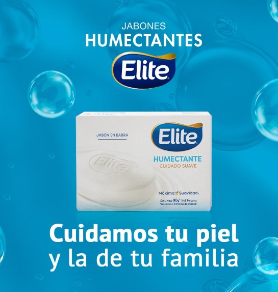 Elite Jabón Barra Elite Humectante Cuidado Suave 3 x 90 gr