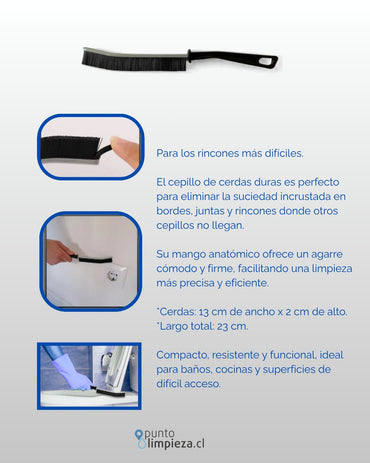 Glup Cepillo de Limpieza Delgado Cerdas Duras 2 unid