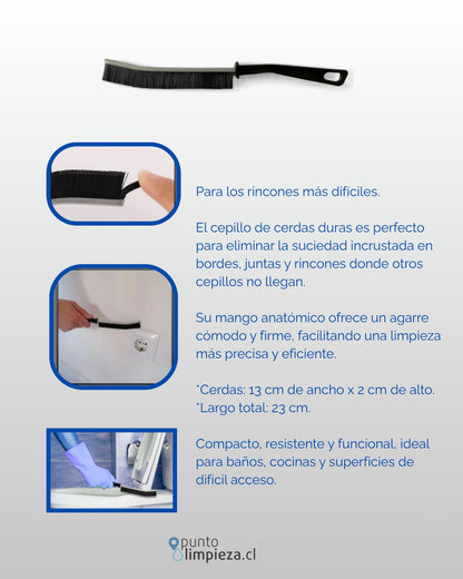 Glup Cepillo de Limpieza Delgado Cerdas Duras 2 unid