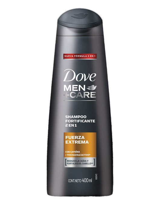 Dove Shampoo Fortificante 2 en 1 Fuerza Extrema 400 ml
