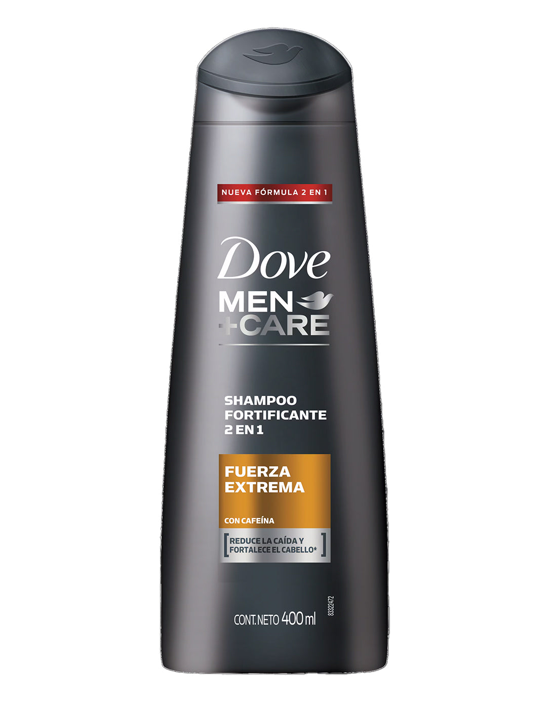 Dove Shampoo Fortificante 2 en 1 Fuerza Extrema 400 ml