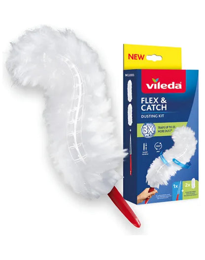 Vileda Flex & Catch Plumero Mango Corto + 2 Repuestos 1 kit